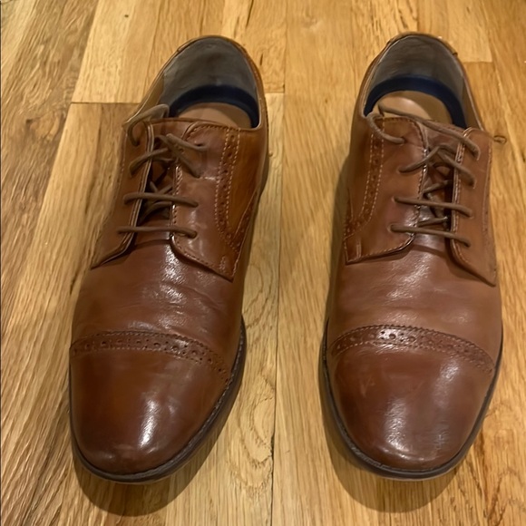 Florsheim Brown Leather Oxfords - Picture 2 of 6